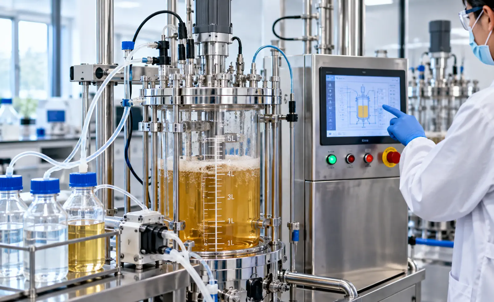 Conceptual laboratory preparation scene used to discuss operator confirmation and process interfaces before transfer; it is not an official OLLITAL transfer-system photograph.