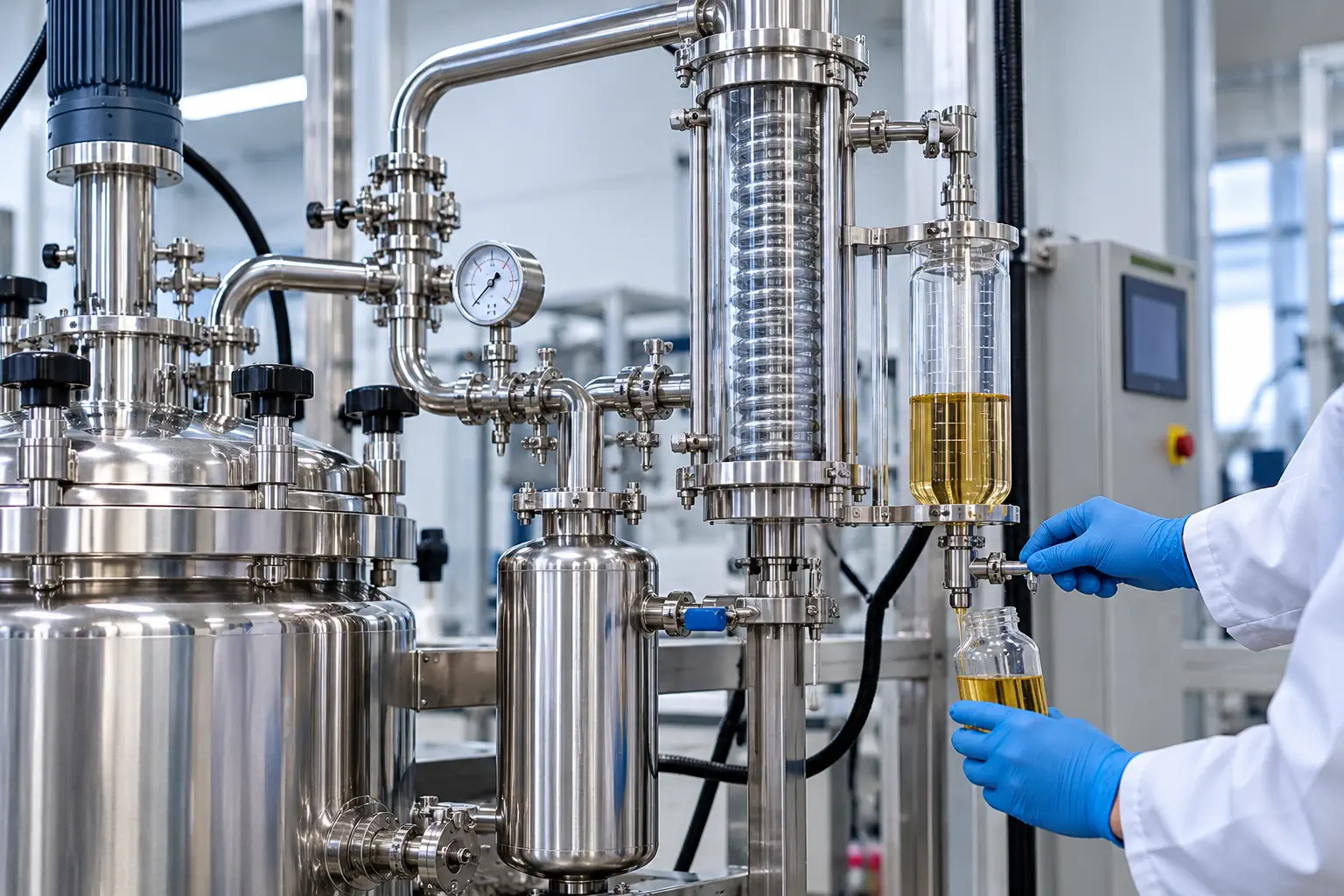 Ultrasonic extraction and downstream extract condensation equipment